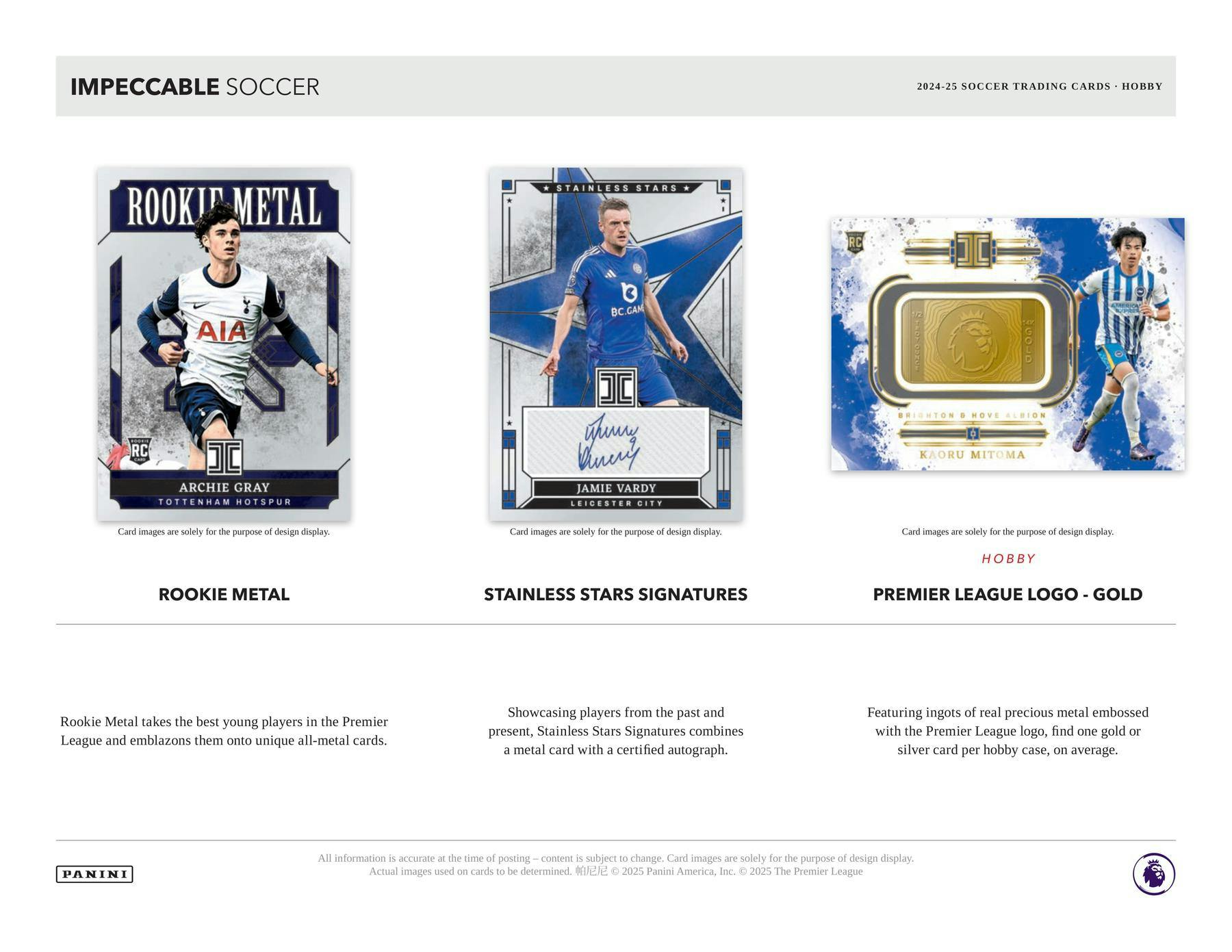 2024 - 25 Panini Impeccable Soccer Hobby Box - Columbia Hobby - Sports Card Boxes - Toploaders - Card Savers