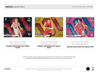 2024 - 25 Panini Mosaic Basketball Fast Break Box | Columbia Sports Cards - Columbia Hobby - Sports Card Boxes - Toploaders - Card Savers