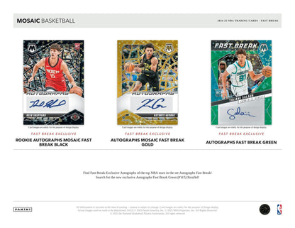 2024 - 25 Panini Mosaic Basketball Fast Break Box | Columbia Sports Cards - Columbia Hobby - Sports Card Boxes - Toploaders - Card Savers