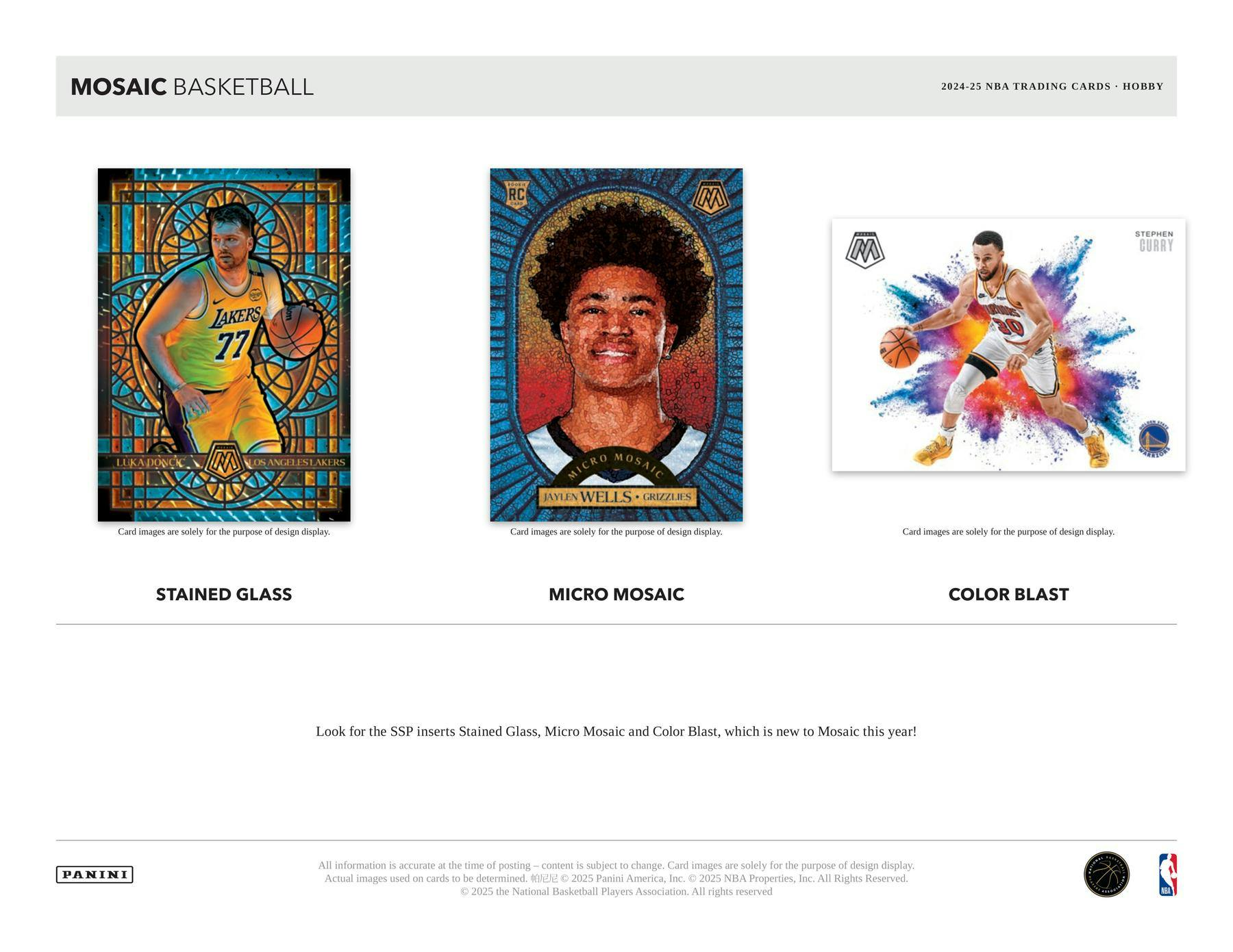2024 - 25 Panini Mosaic Basketball Hobby Box | Columbia Sports Cards & More - Columbia Hobby - Sports Card Boxes - Toploaders - Card Savers