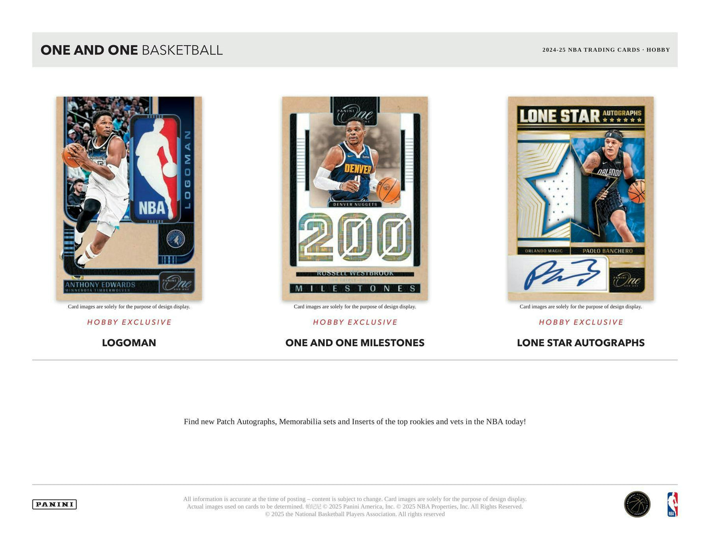 2024 - 25 Panini One and One Basketball Hobby Box - Columbia Hobby - Sports Card Boxes - Toploaders - Card Savers