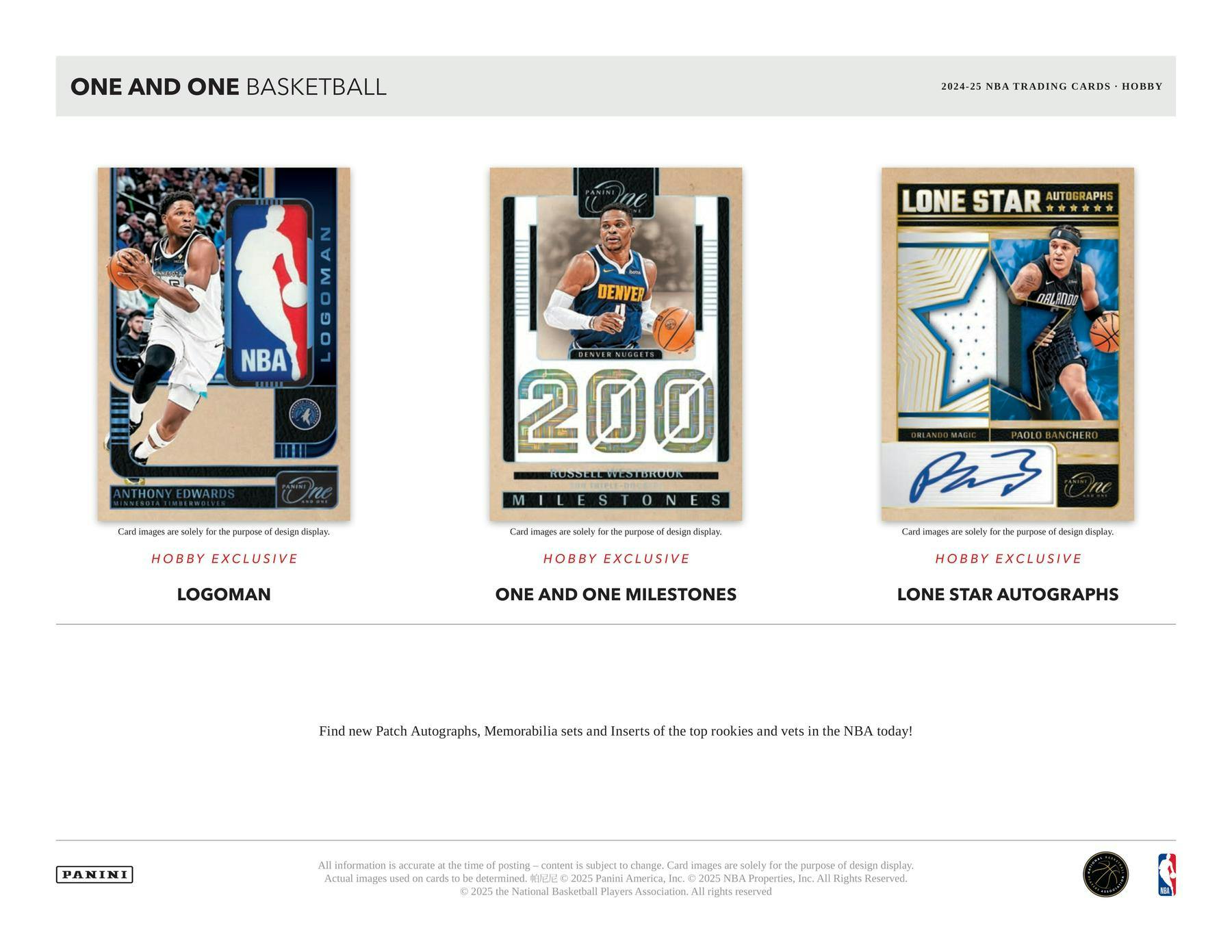 2024 - 25 Panini One and One Basketball Hobby Box - Columbia Hobby - Sports Card Boxes - Toploaders - Card Savers