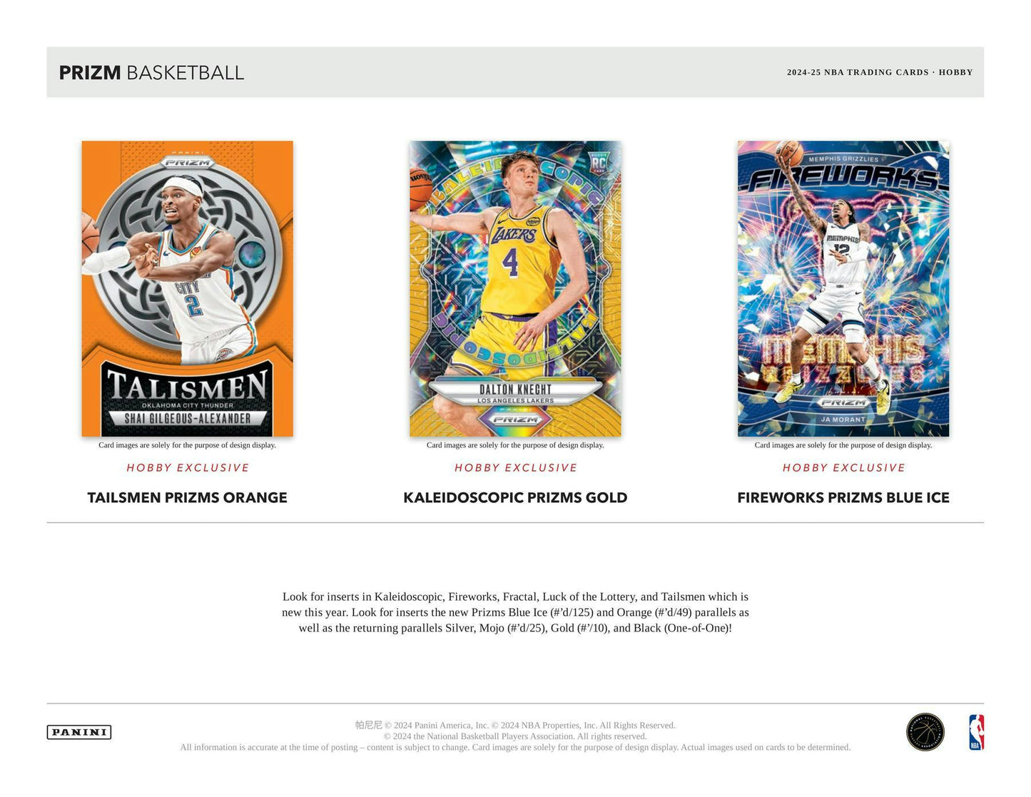 2024 - 25 Panini Prizm Basketball Hobby Box - Columbia Hobby - Sports Card Boxes - Toploaders - Card Savers