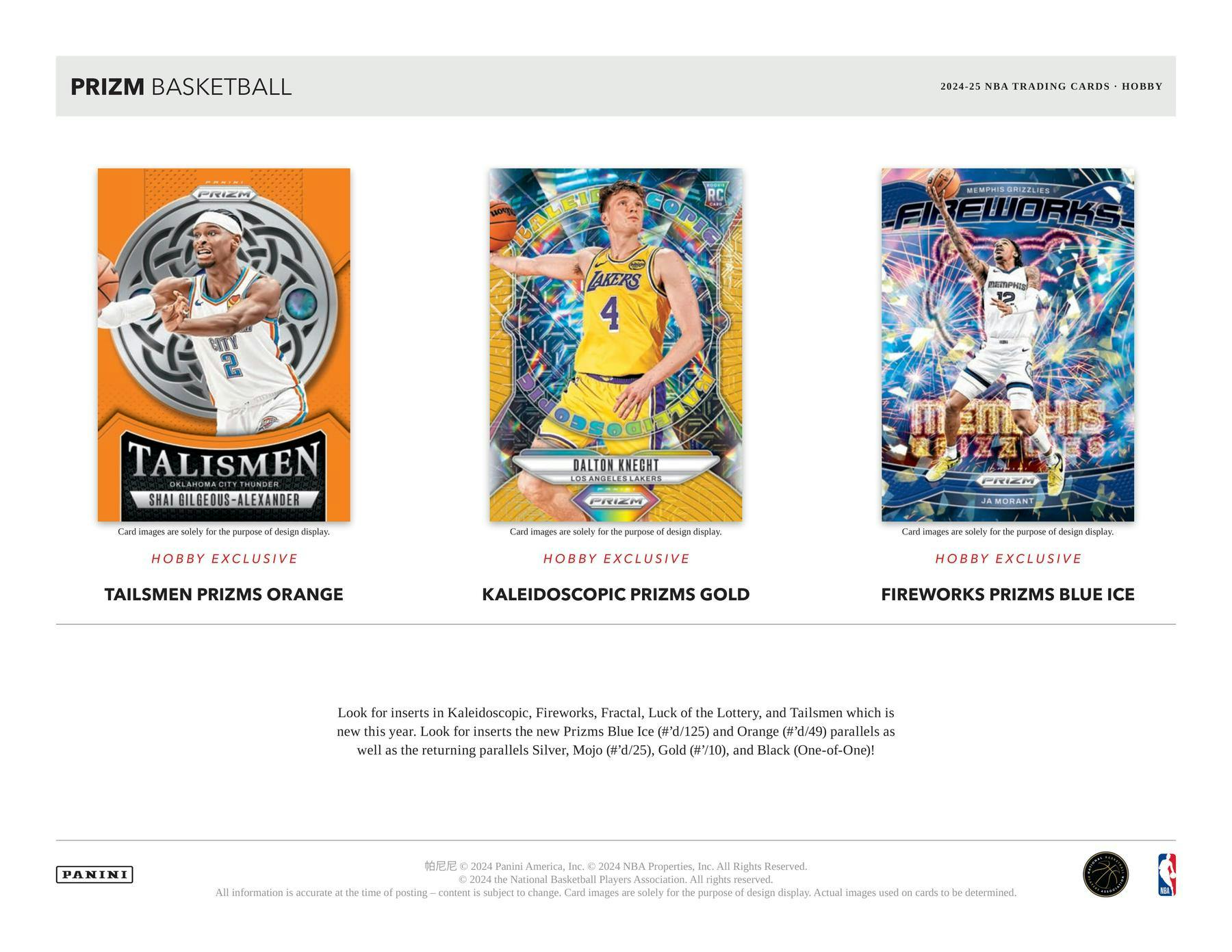 2024 - 25 Panini Prizm Basketball Hobby Box - Columbia Hobby - Sports Card Boxes - Toploaders - Card Savers