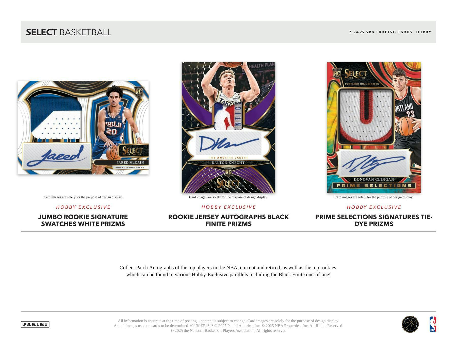 2024 - 25 Panini Select Basketball Hobby Box - Columbia Hobby - Sports Card Boxes - Toploaders - Card Savers