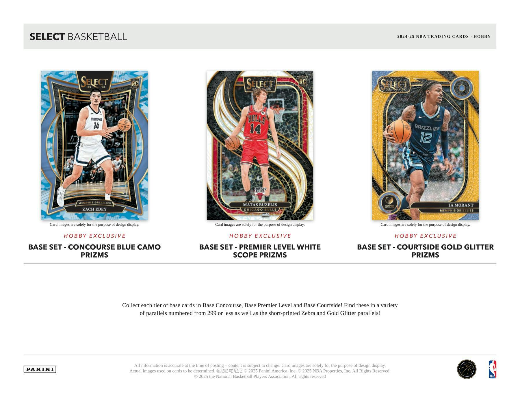 2024 - 25 Panini Select Basketball Hobby Box - Columbia Hobby - Sports Card Boxes - Toploaders - Card Savers