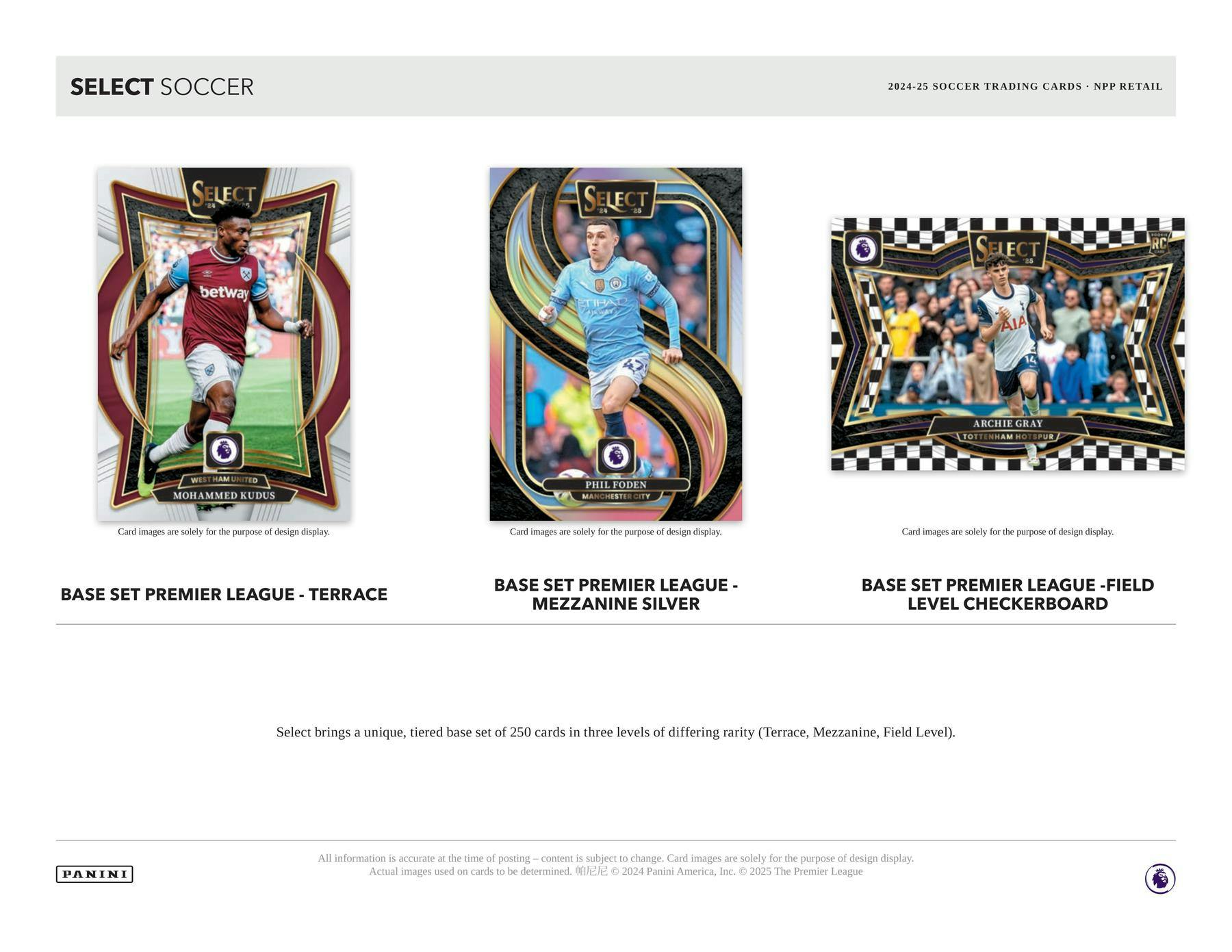 2024 - 25 Panini Select Premier League EPL Soccer 6 - Pack Blaster Box - Columbia Hobby - Sports Card Boxes - Toploaders - Card Savers