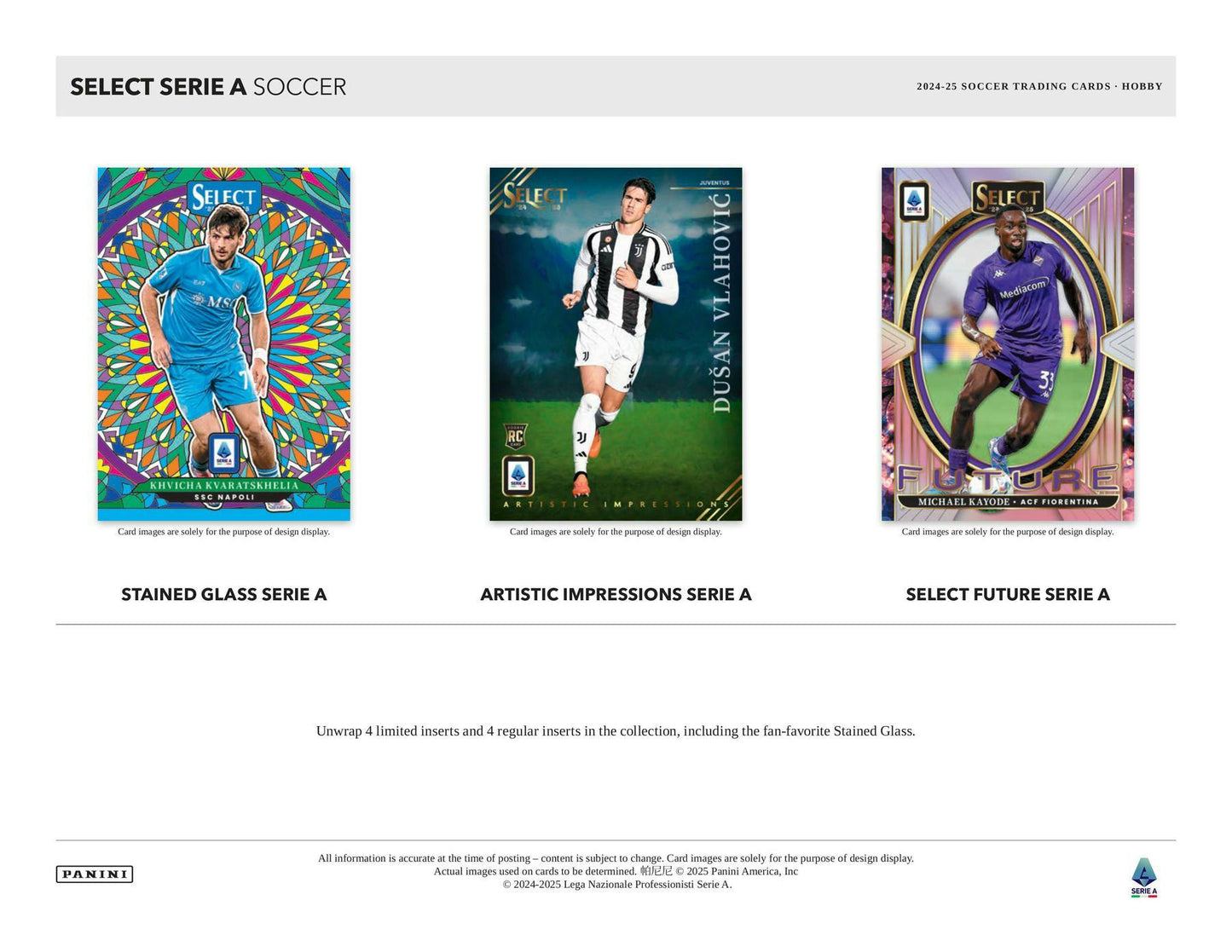 2024 - 25 Panini Select Serie A Soccer Hobby Box - Columbia Hobby - Sports Card Boxes - Toploaders - Card Savers
