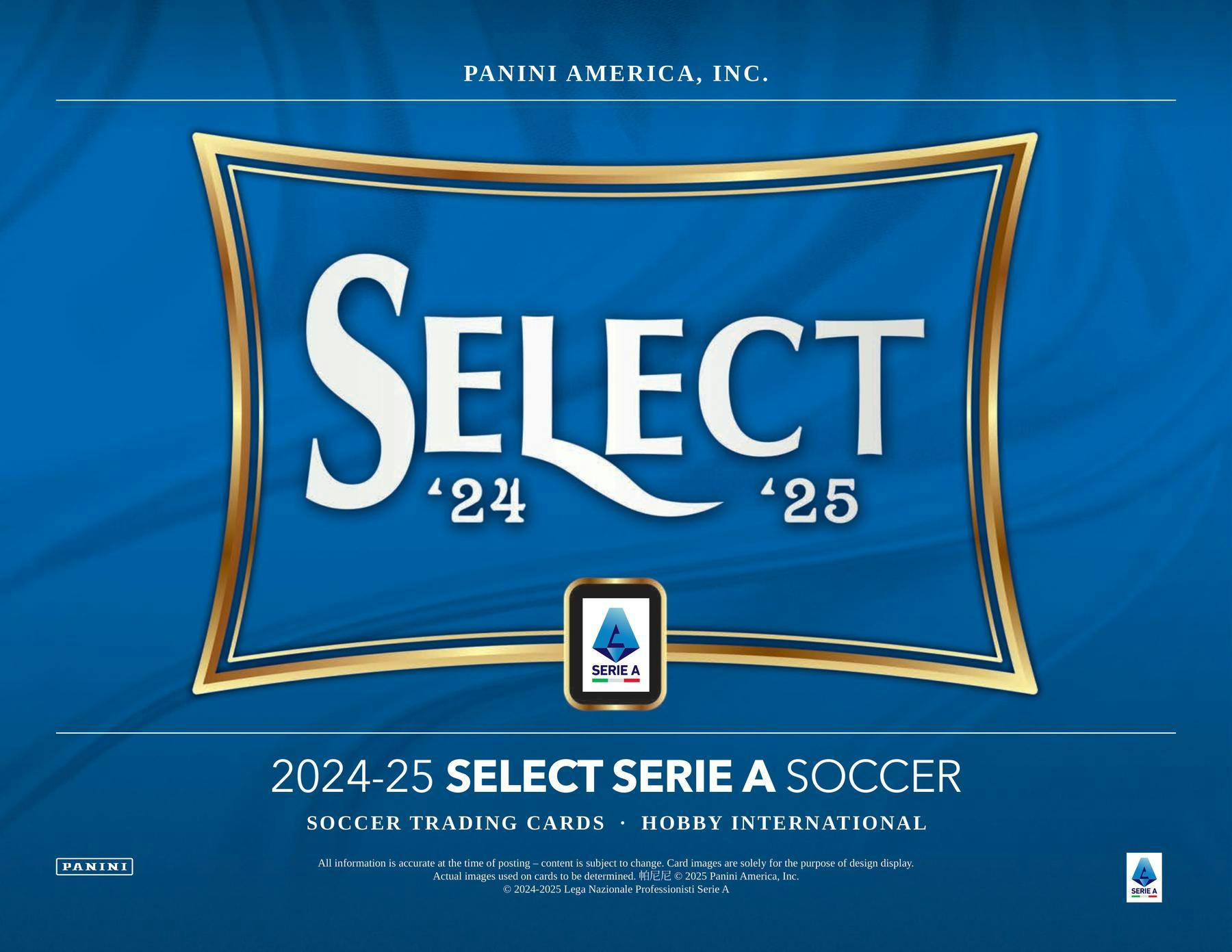 2024 - 25 Panini Select Serie A Soccer International Hobby Box – Columbia Sports Cards & More - Columbia Hobby - Sports Card Boxes - Toploaders - Card Savers