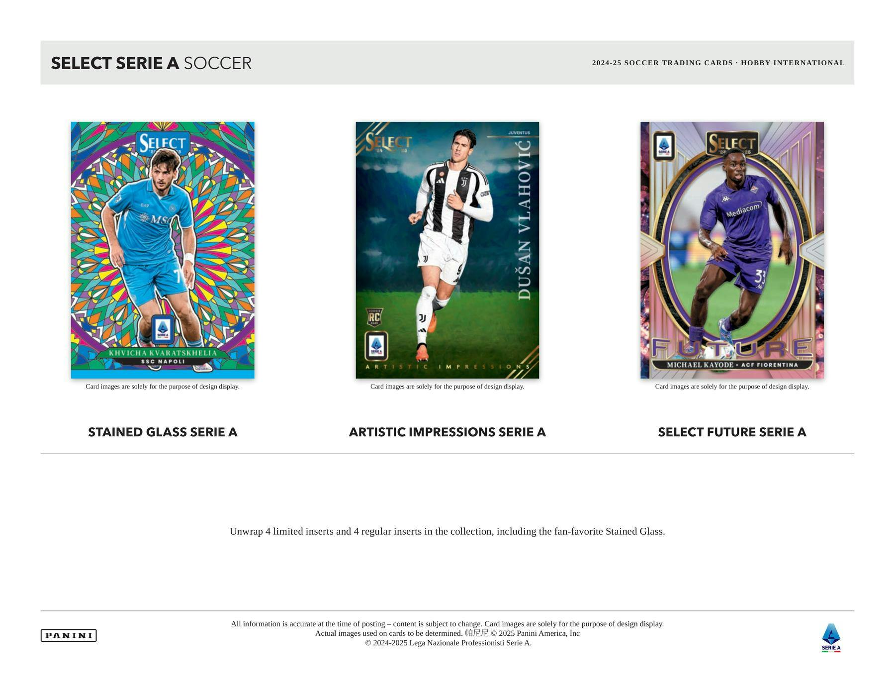 2024 - 25 Panini Select Serie A Soccer International Hobby Box – Columbia Sports Cards & More - Columbia Hobby - Sports Card Boxes - Toploaders - Card Savers