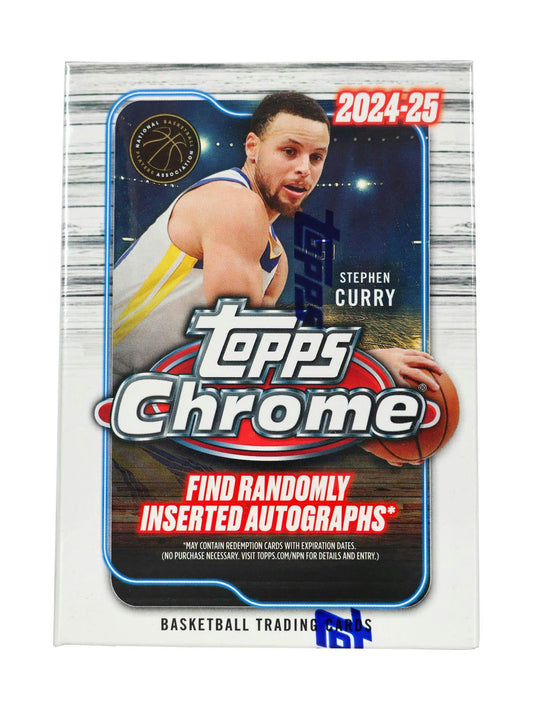 2024 - 25 Topps Chrome Basketball 8 - Pack Blaster Box - Columbia Hobby - Sports Card Boxes - Toploaders - Card Savers