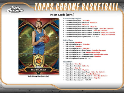 2024 - 25 Topps Chrome Basketball 8 - Pack Blaster Box - Columbia Hobby - Sports Card Boxes - Toploaders - Card Savers