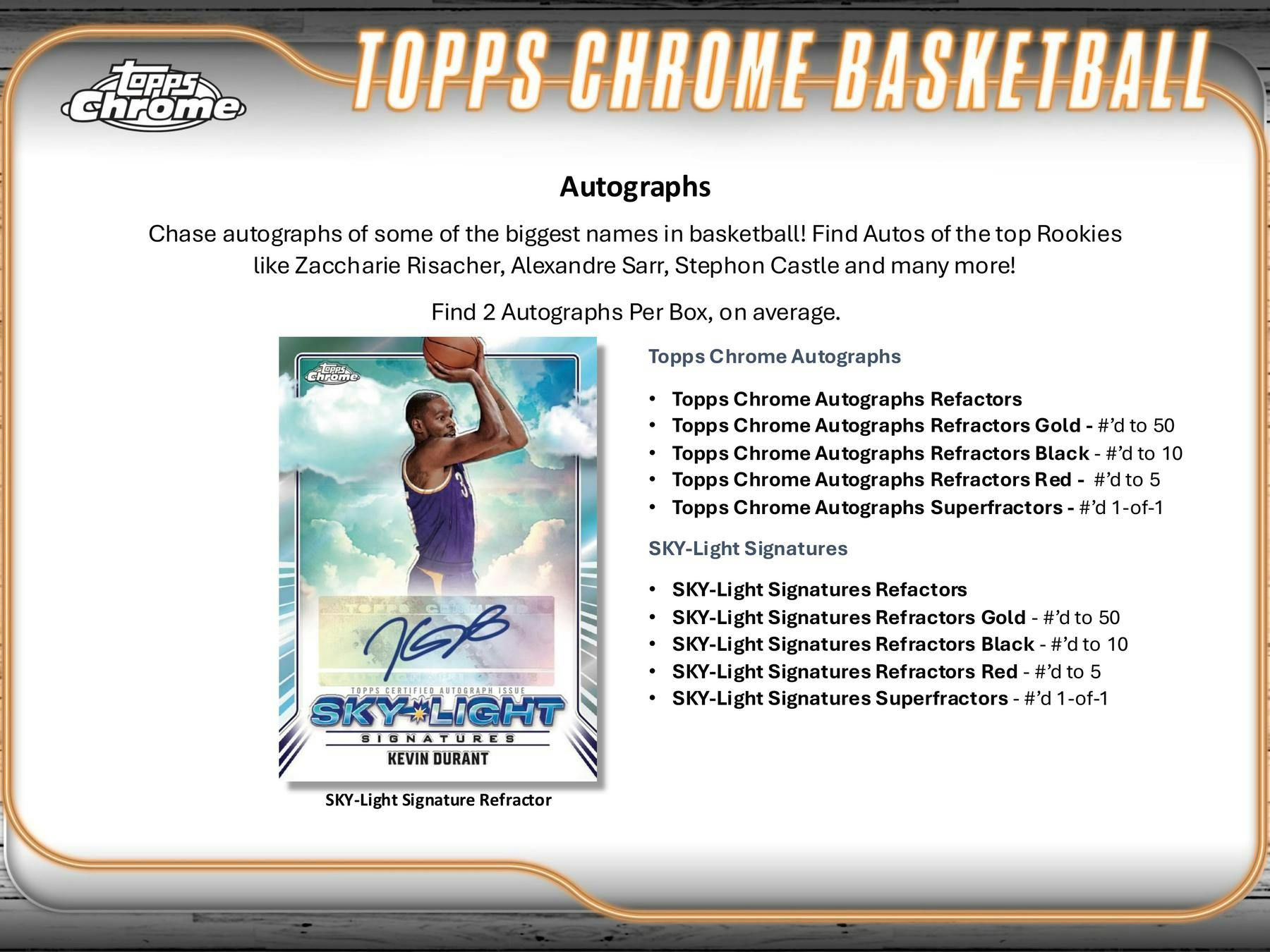 2024 - 25 Topps Chrome Basketball Hobby Box - Columbia Hobby - Sports Card Boxes - Toploaders - Card Savers