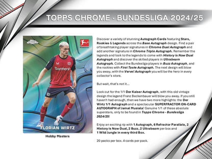 2024 - 25 Topps Chrome Bundesliga Hobby Box | Columbia Sports Cards &amp; More - Columbia Hobby - Sports Card Boxes - Toploaders - Card Savers