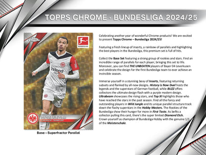 2024 - 25 Topps Chrome Bundesliga Hobby Box | Columbia Sports Cards &amp; More - Columbia Hobby - Sports Card Boxes - Toploaders - Card Savers