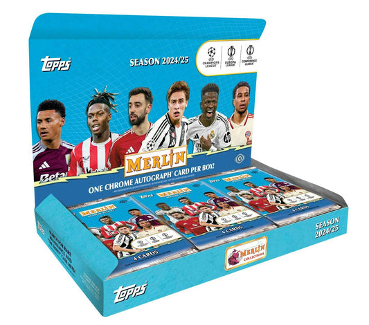 2024 - 25 Topps Chrome Merlin UEFA Club Competitions Hobby Box | Columbia Sports Cards - Columbia Hobby - Sports Card Boxes - Toploaders - Card Savers