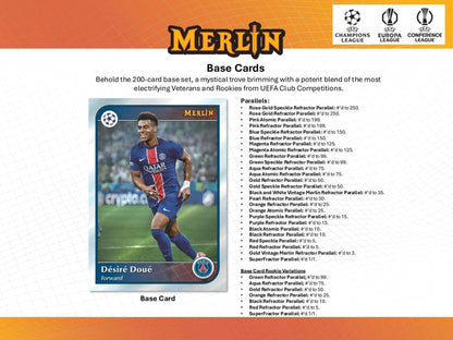 2024 - 25 Topps Chrome Merlin UEFA Club Competitions Hobby Box | Columbia Sports Cards - Columbia Hobby - Sports Card Boxes - Toploaders - Card Savers