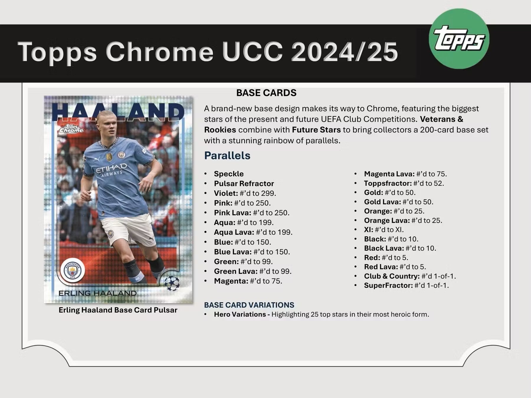 2024 - 25 Topps Chrome UEFA Club Competitions Soccer 7 - Pack Blaster - Columbia Hobby - Sports Card Boxes - Toploaders - Card Savers