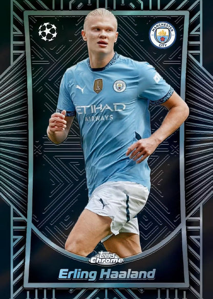 2024 - 25 Topps Chrome UEFA Club Competitions Soccer 7 - Pack Blaster - Columbia Hobby - Sports Card Boxes - Toploaders - Card Savers