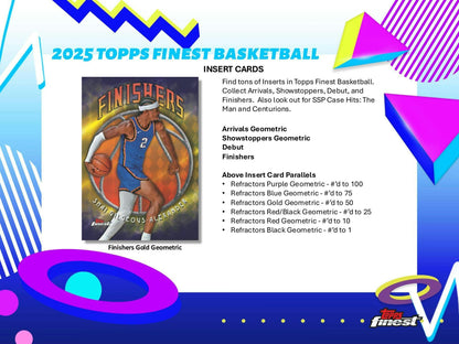 2024 - 25 Topps Finest Basketball Breaker Delight Box | Columbia Sports Cards - Columbia Hobby - Sports Card Boxes - Toploaders - Card Savers