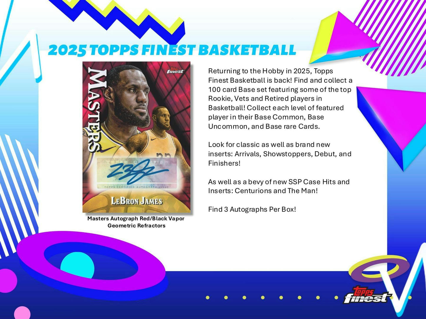2024 - 25 Topps Finest Basketball Breaker Delight Box | Columbia Sports Cards - Columbia Hobby - Sports Card Boxes - Toploaders - Card Savers