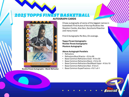 2024 - 25 Topps Finest Basketball Hobby Box | Columbia Sports Cards - Columbia Hobby - Sports Card Boxes - Toploaders - Card Savers
