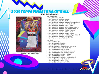 2024 - 25 Topps Finest Basketball Hobby Box | Columbia Sports Cards - Columbia Hobby - Sports Card Boxes - Toploaders - Card Savers