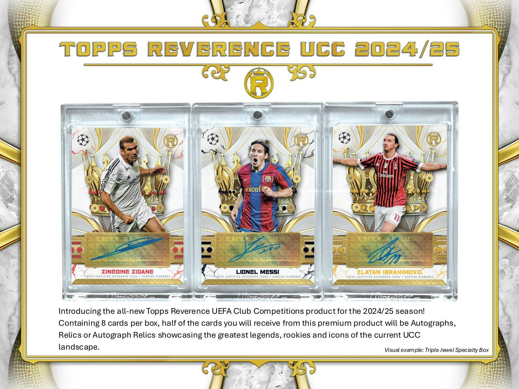 2024 - 25 Topps Reverence UEFA Club Competitions Soccer Hobby Box - Columbia Hobby - Sports Card Boxes - Toploaders - Card Savers