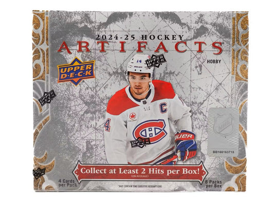2024 - 25 Upper Deck Artifacts Hockey Hobby Box - Columbia Hobby - Sports Card Boxes - Toploaders - Card Savers