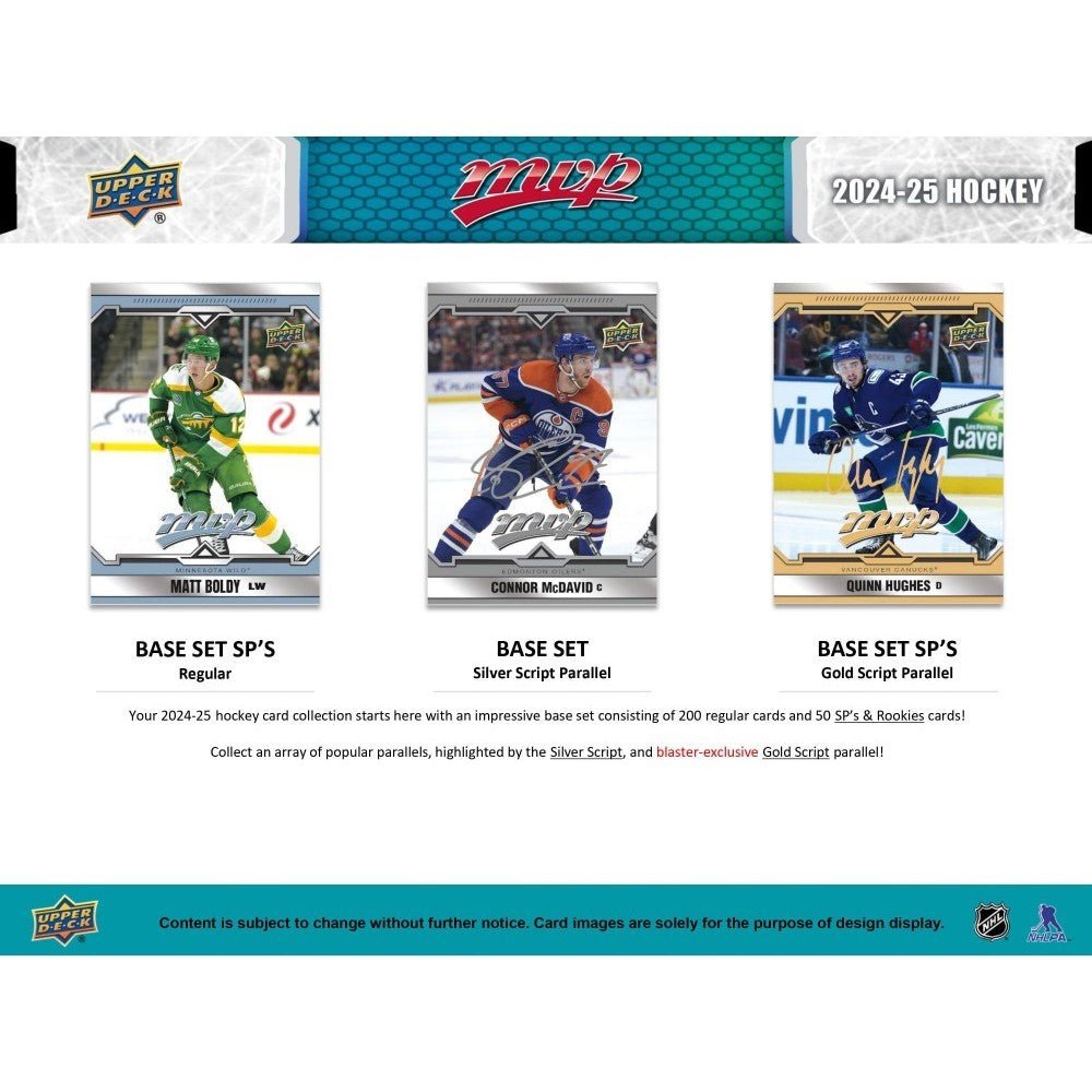 2024 - 25 Upper Deck MVP Hockey Blaster Box - Columbia Sports Cards