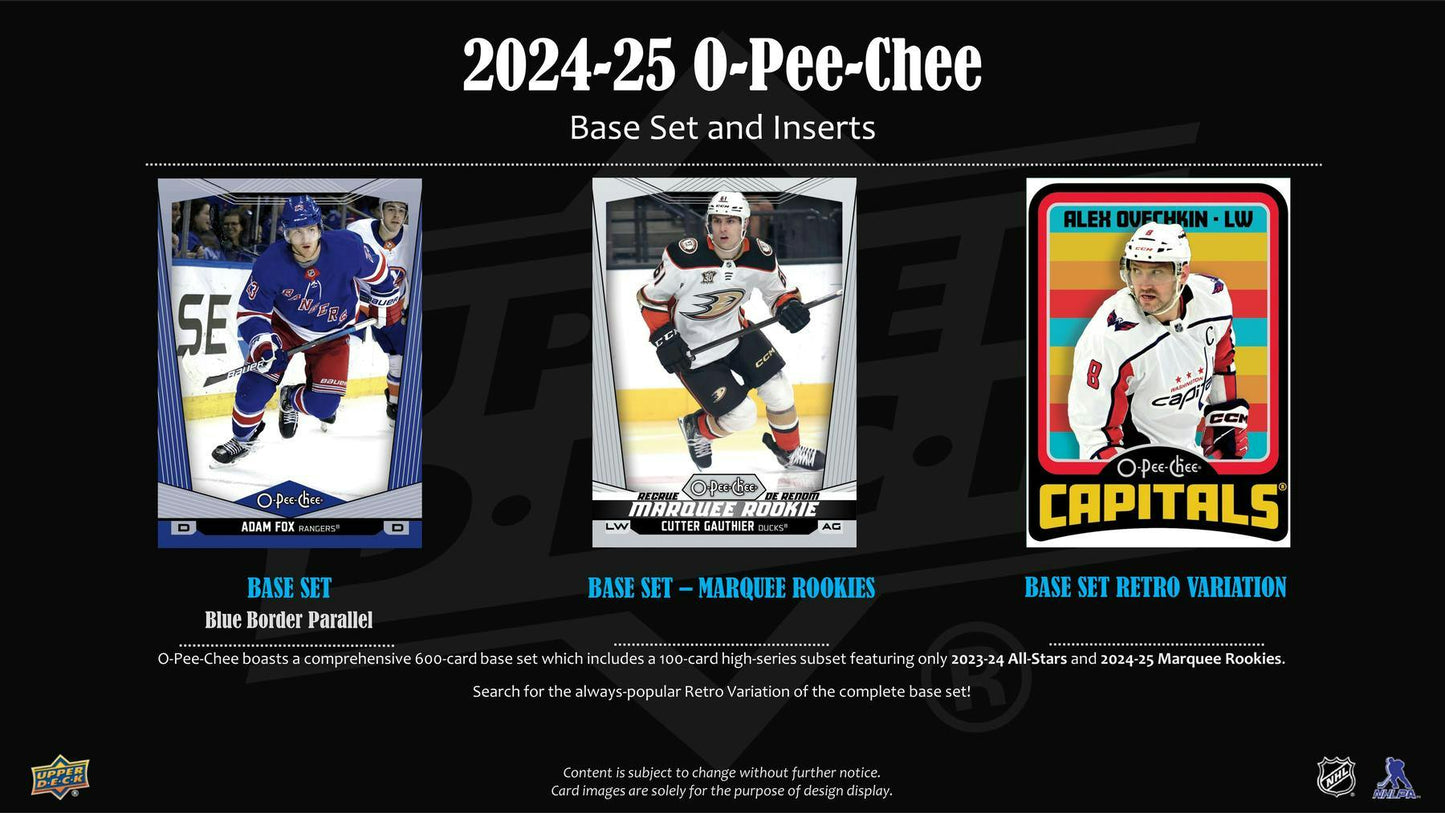 2024 - 25 Upper Deck O - Pee - Chee Hockey Blaster - Columbia Hobby - Sports Card Boxes - Toploaders - Card Savers