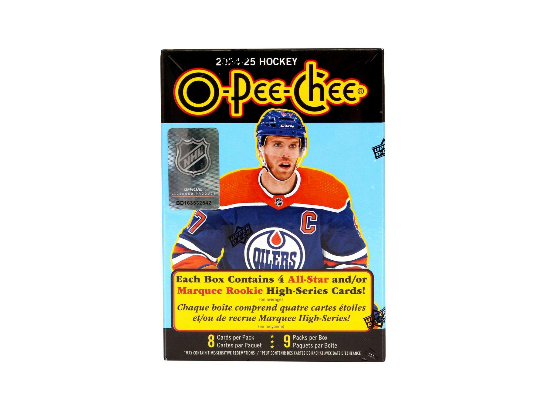 2024 - 25 Upper Deck O - Pee - Chee Hockey Blaster - Columbia Hobby - Sports Card Boxes - Toploaders - Card Savers