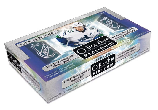 2024 - 25 Upper Deck O - Pee - Chee Platinum Hockey Hobby Box - Columbia Hobby - Sports Card Boxes - Toploaders - Card Savers