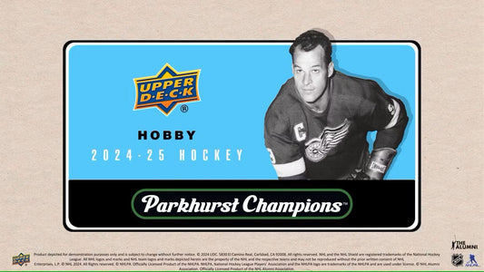 2024 - 25 Upper Deck Parkhurst Champions Hockey Hobby Box - Columbia Hobby - Sports Card Boxes - Toploaders - Card Savers