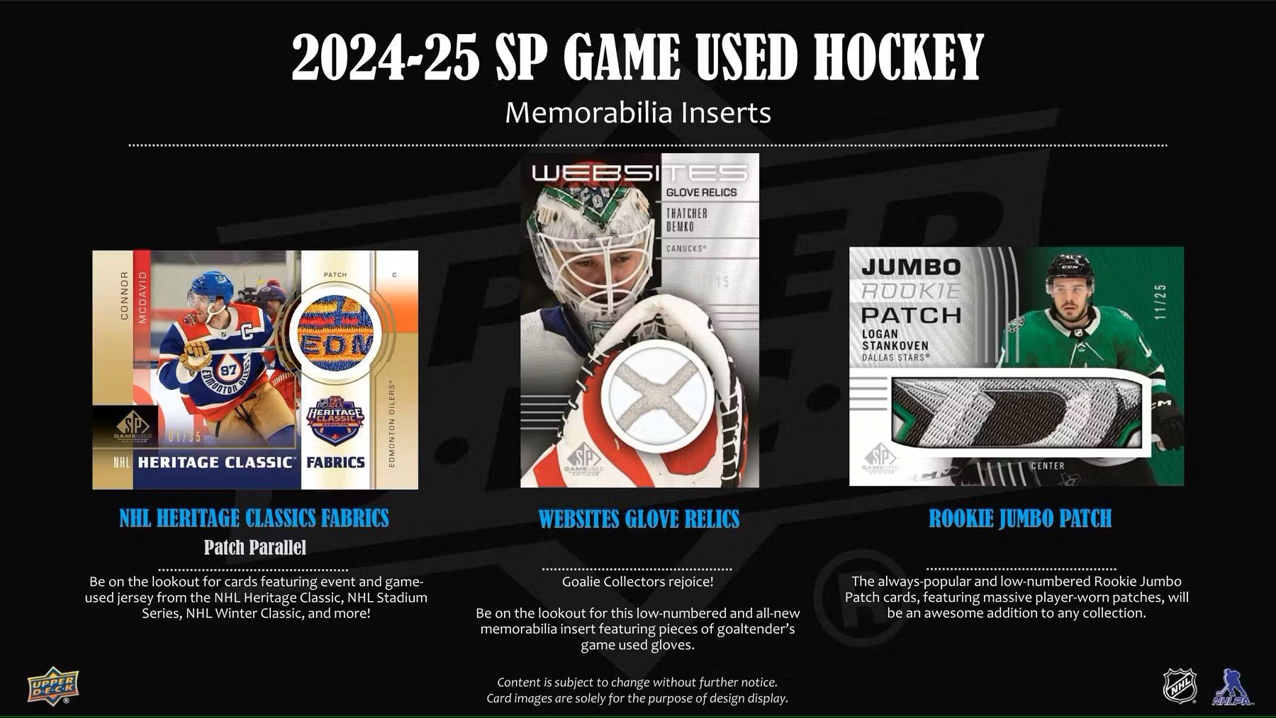 2024 - 25 Upper Deck SP Game Used Hockey Hobby Box - Columbia Hobby - Sports Card Boxes - Toploaders - Card Savers