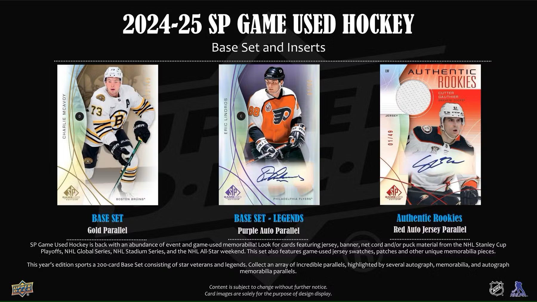 2024 - 25 Upper Deck SP Game Used Hockey Hobby Box - Columbia Hobby - Sports Card Boxes - Toploaders - Card Savers