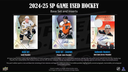 2024 - 25 Upper Deck SP Game Used Hockey Hobby Box - Columbia Hobby - Sports Card Boxes - Toploaders - Card Savers