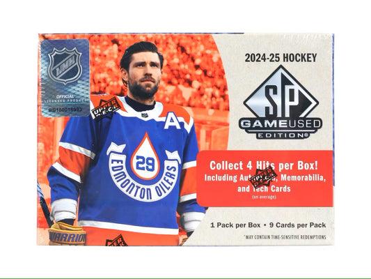2024 - 25 Upper Deck SP Game Used Hockey Hobby Box - Columbia Hobby - Sports Card Boxes - Toploaders - Card Savers