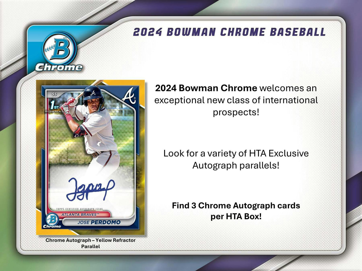 2024 Bowman Chrome Baseball HTA Choice Box - Columbia Hobby - Sports Card Boxes - Toploaders - Card Savers