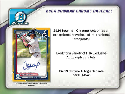 2024 Bowman Chrome Baseball HTA Choice Box - Columbia Hobby - Sports Card Boxes - Toploaders - Card Savers