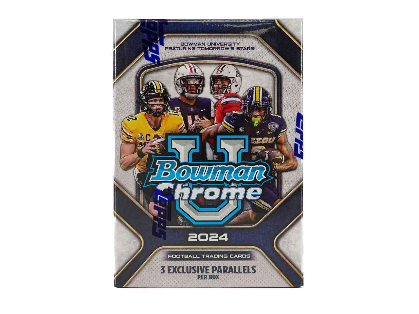 2024 Bowman University Chrome Football 7 - Pack Blaster Box - Columbia Hobby - Sports Card Boxes - Toploaders - Card Savers