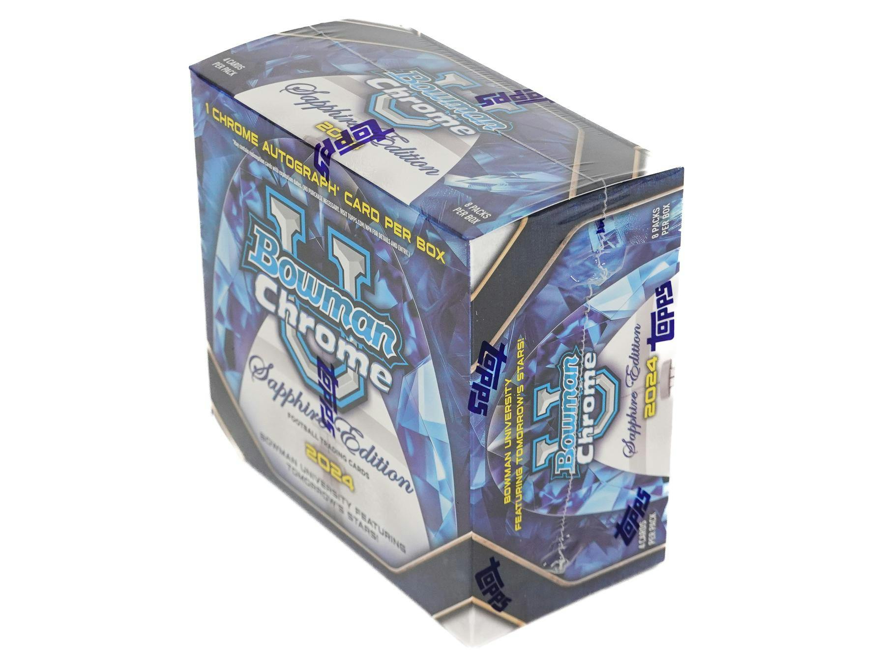 2024 Bowman University Chrome Football Sapphire Edition Hobby Box - Columbia Hobby - Sports Card Boxes - Toploaders - Card Savers