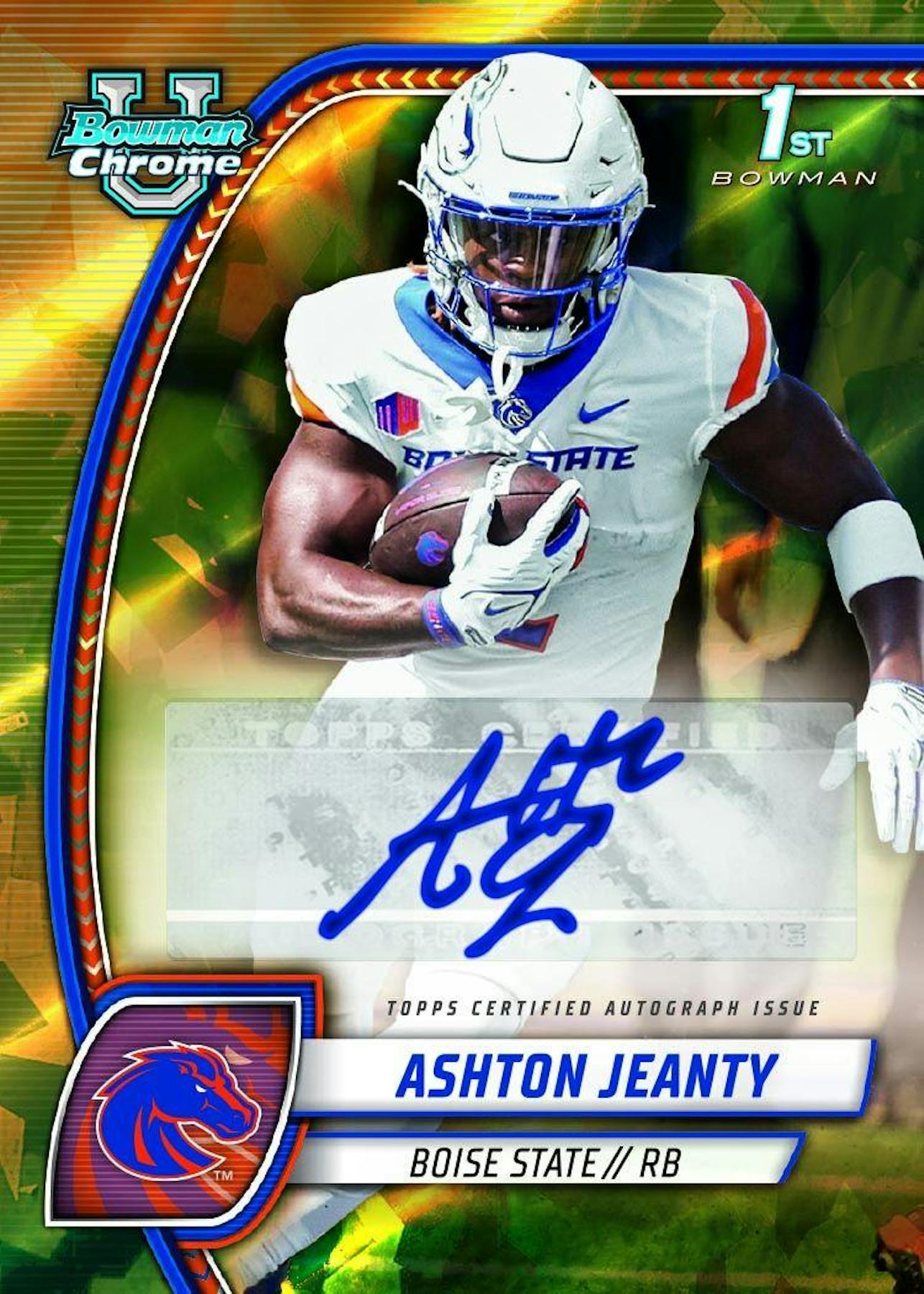 2024 Bowman University Chrome Football Sapphire Edition Hobby Box - Columbia Hobby - Sports Card Boxes - Toploaders - Card Savers