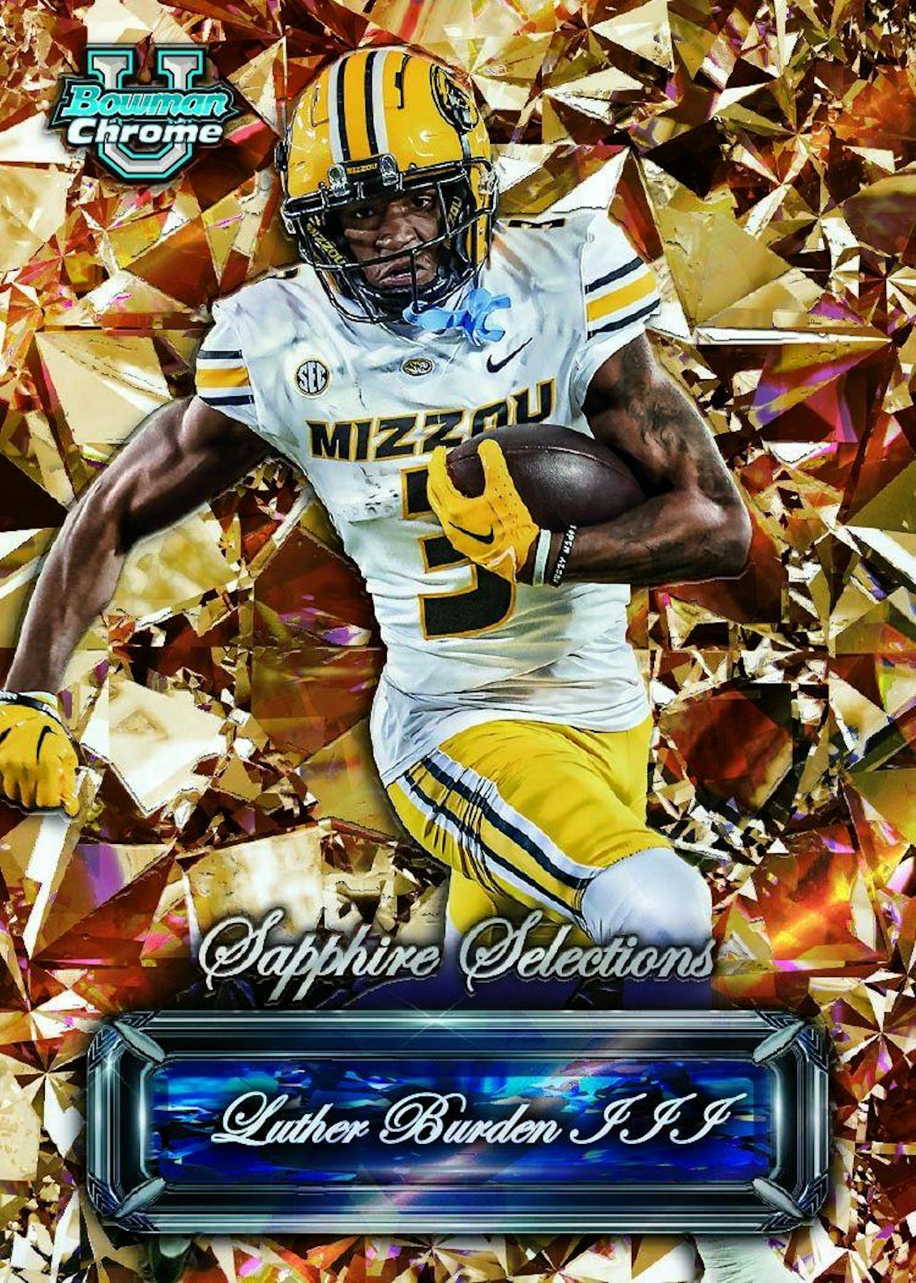 2024 Bowman University Chrome Football Sapphire Edition Hobby Box - Columbia Hobby - Sports Card Boxes - Toploaders - Card Savers