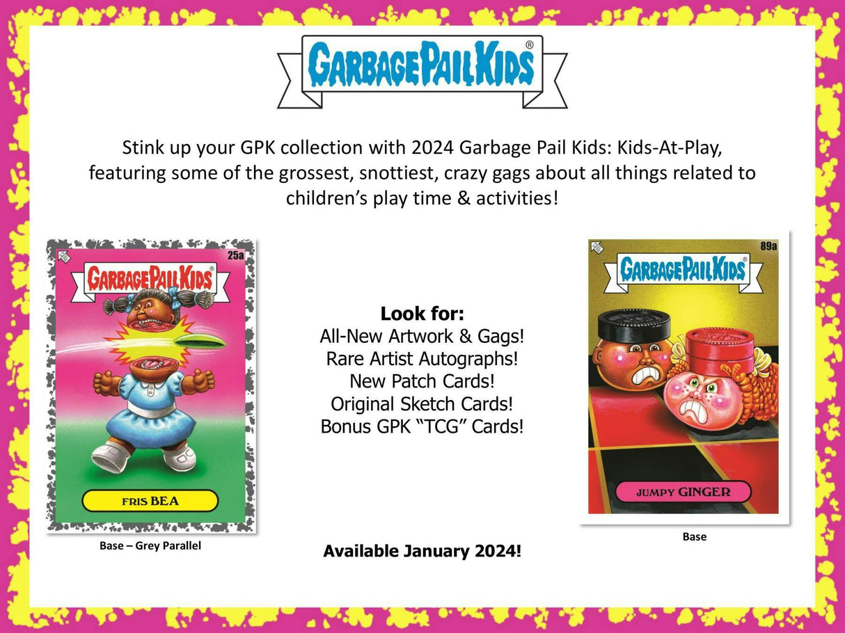 2024 Garbage Pail Kids - Kids - At - Play Hobby Box - Columbia Hobby - Sports Card Boxes - Toploaders - Card Savers