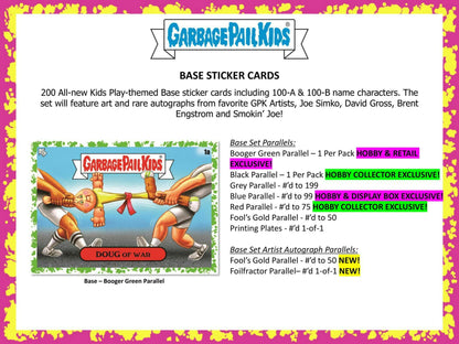 2024 Garbage Pail Kids - Kids - At - Play Hobby Box - Columbia Hobby - Sports Card Boxes - Toploaders - Card Savers