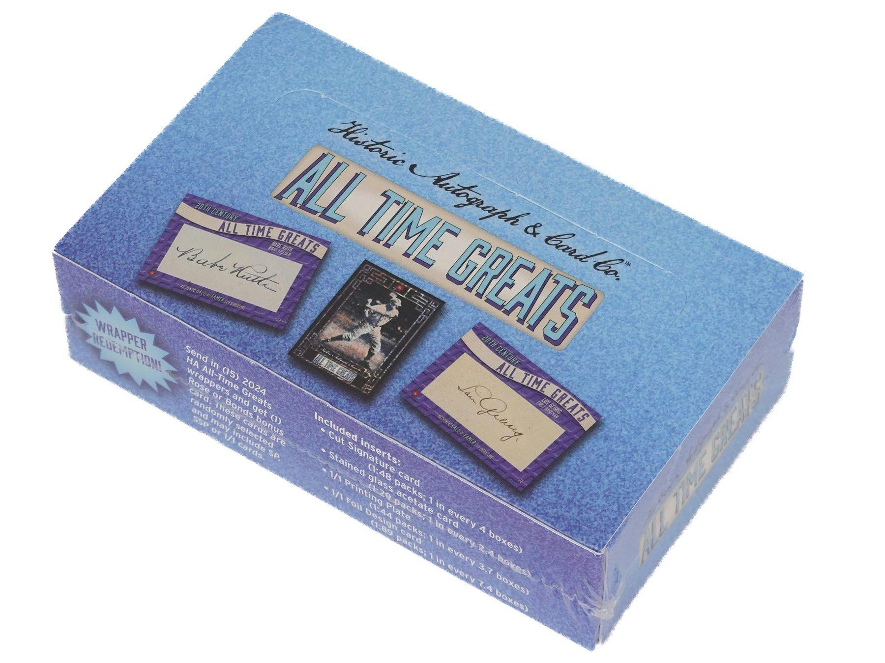 2024 Historic Autographs All - Time Greats Baseball Hobby - Columbia Hobby - Sports Card Boxes - Toploaders - Card Savers
