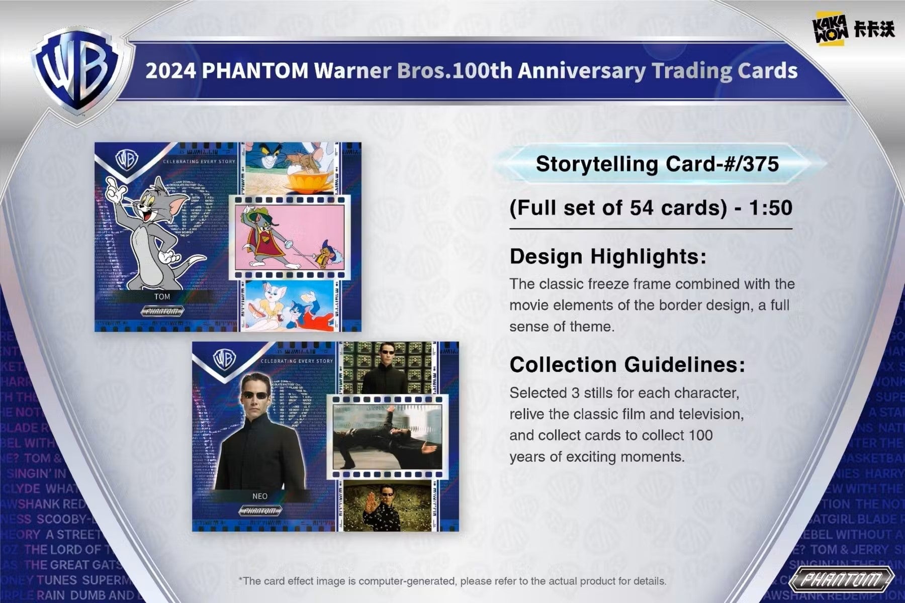 2024 Kakawow Warner Brothers Phantom 100th Anniversary Trading Cards Hobby Box - Columbia Hobby - Sports Card Boxes - Toploaders - Card Savers