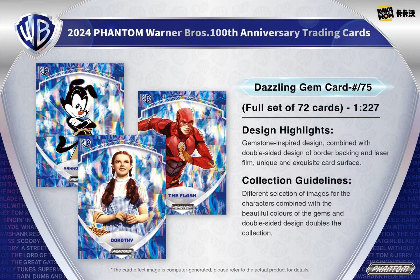 2024 Kakawow Warner Brothers Phantom 100th Anniversary Trading Cards Hobby Box - Columbia Hobby - Sports Card Boxes - Toploaders - Card Savers