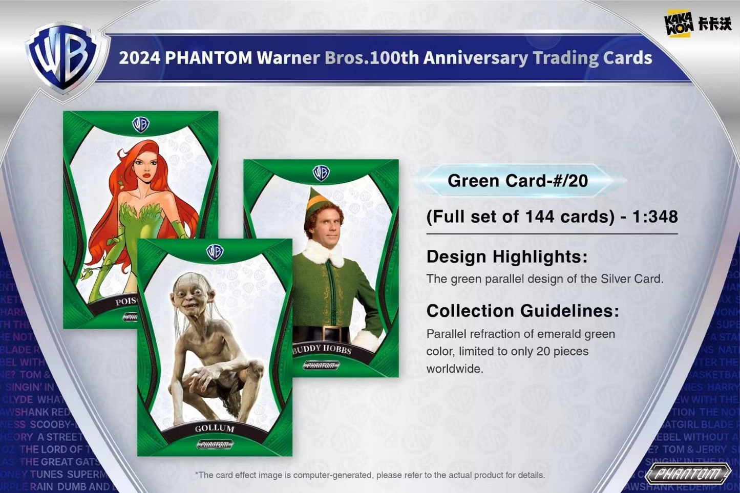 2024 Kakawow Warner Brothers Phantom 100th Anniversary Trading Cards Hobby Box - Columbia Hobby - Sports Card Boxes - Toploaders - Card Savers